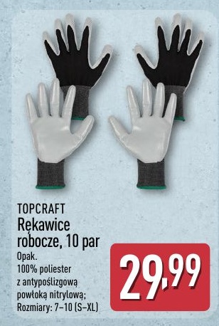 Rękawice robocze w ofercie sklepu ALDI
