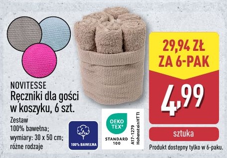 Ręczniki dla gości w ofercie sklepu ALDI