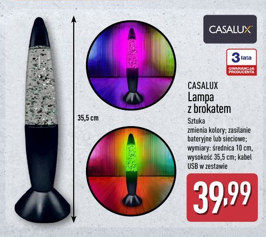 Lampa z brokatem w ofercie sklepu ALDI