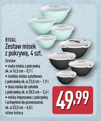 Zestaw misek z pokrywą w ofercie sklepu ALDI