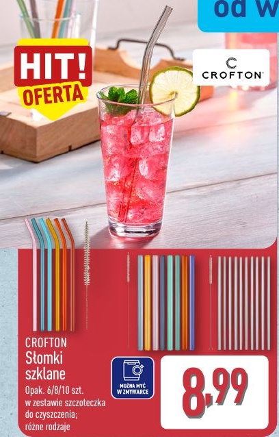 Słomki szklane w ofercie sklepu ALDI