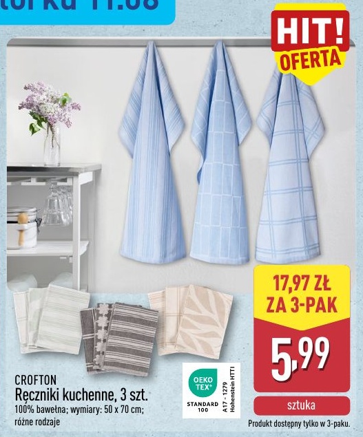 Ręczniki kuchenne w ofercie sklepu ALDI