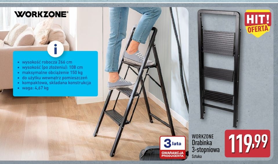 Drabinka 3-stopniowa w ofercie sklepu ALDI