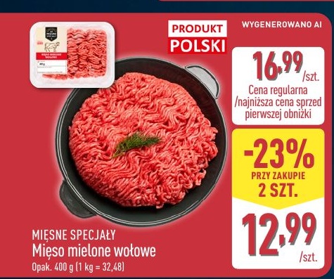 Mięso mielone wołowe w ofercie sklepu ALDI