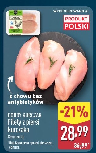 Filety z piersi kurczaka w ofercie sklepu ALDI