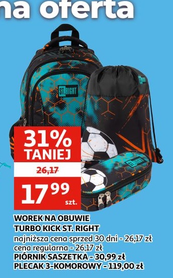 Worek na obuwie Turbo Kick St. Right w ofercie sklepu Auchan