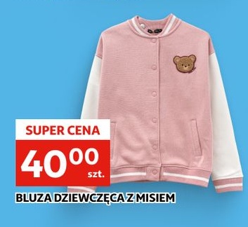 Bluza dziewczęca z misiem w ofercie sklepu Auchan