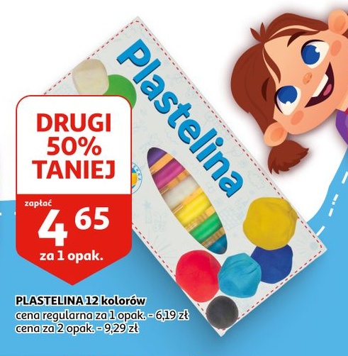 Plastelina 12 kolorów w ofercie sklepu Auchan