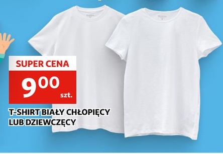 T-shirt biały chłopięcy lub dziewczęcy w ofercie sklepu Auchan