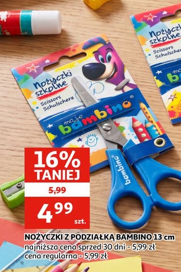 Nożyczki z podziałką Bambino w ofercie sklepu Auchan