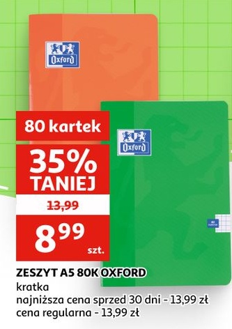 Zeszyt A5 80K Oxford w ofercie sklepu Auchan