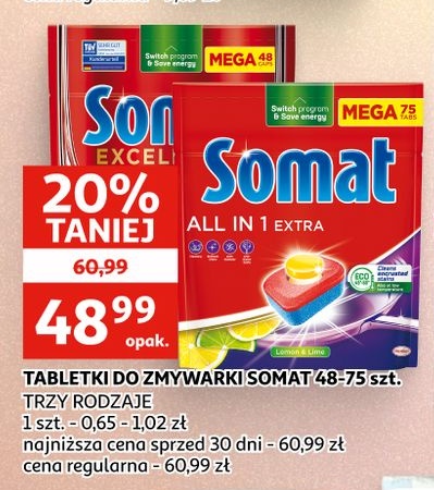 Tabletki do zmywarki Somat w ofercie sklepu Auchan
