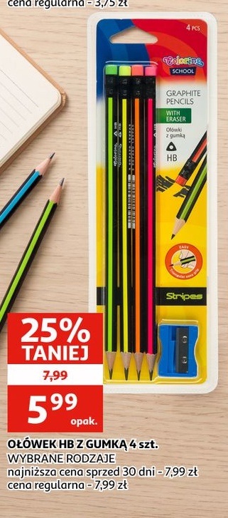 Ołówek HB z gumką w ofercie sklepu Auchan