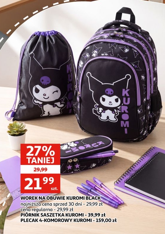 worek na obuwie Kuromi Black w ofercie sklepu Auchan