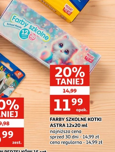 farby szkolne kotki w ofercie sklepu Auchan