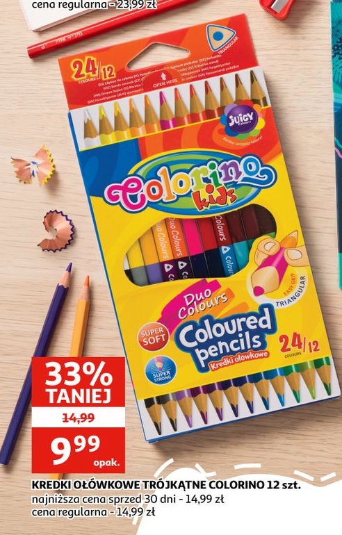 Kredki ołówkowe trójkątne w ofercie sklepu Auchan