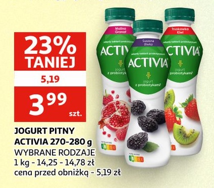 Jogurt pitny Activia w ofercie sklepu Auchan