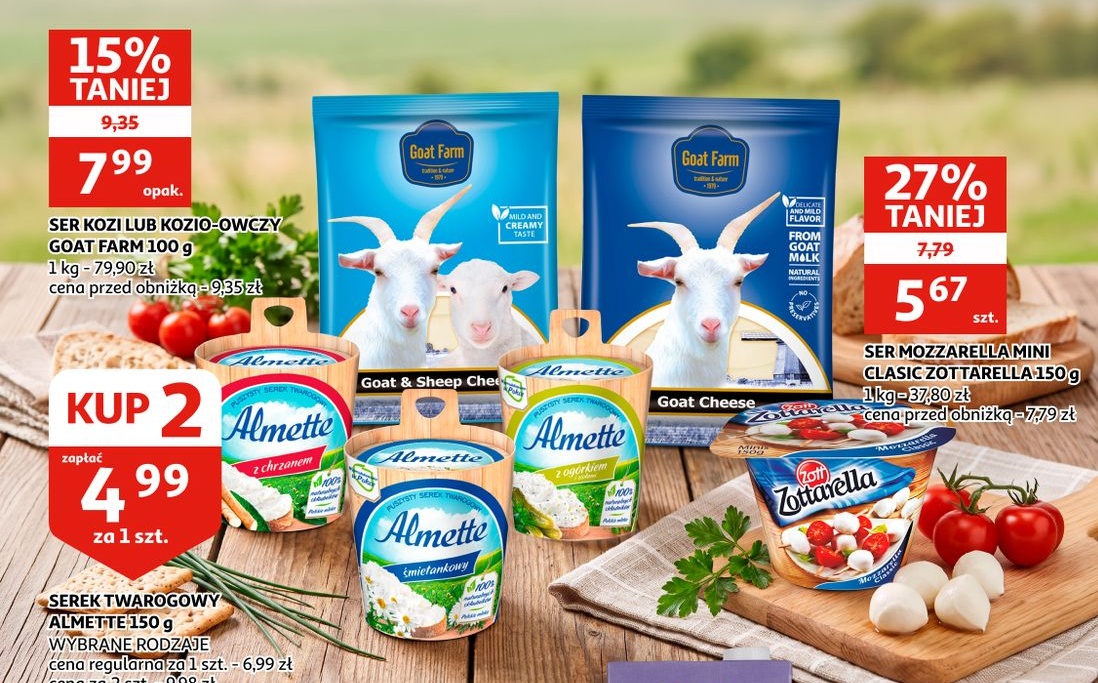Ser kozi lub kozio-owczy Goat Farm w ofercie sklepu Auchan