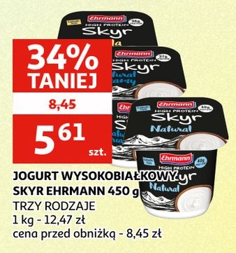 Jogurt wysokobiałkowy Skyr Ehrmann w ofercie sklepu Auchan