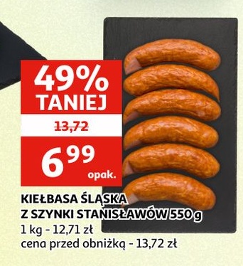 Kiełbasa śląska z szynki Stanisławów w ofercie sklepu Auchan