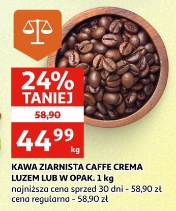 Kawa ziarnista Caffe Crema w ofercie sklepu Auchan