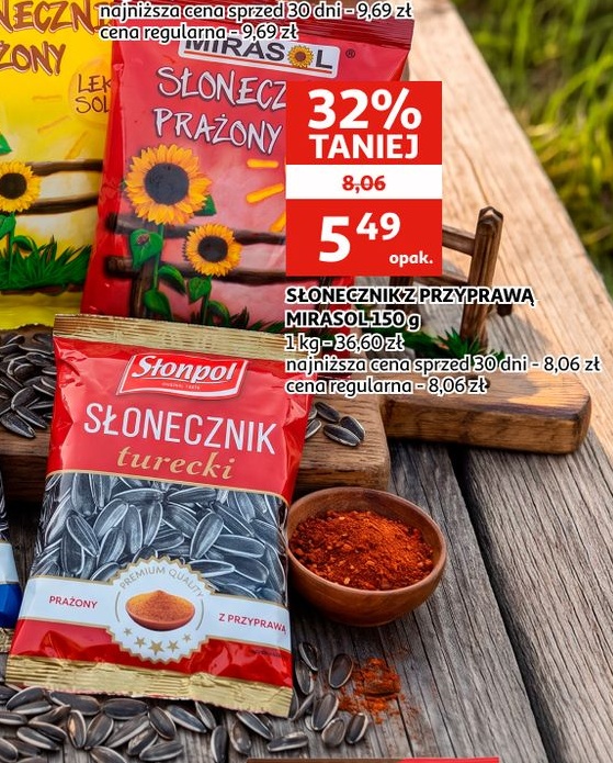 Słonecznik z przyprawą Mirasol w ofercie sklepu Auchan