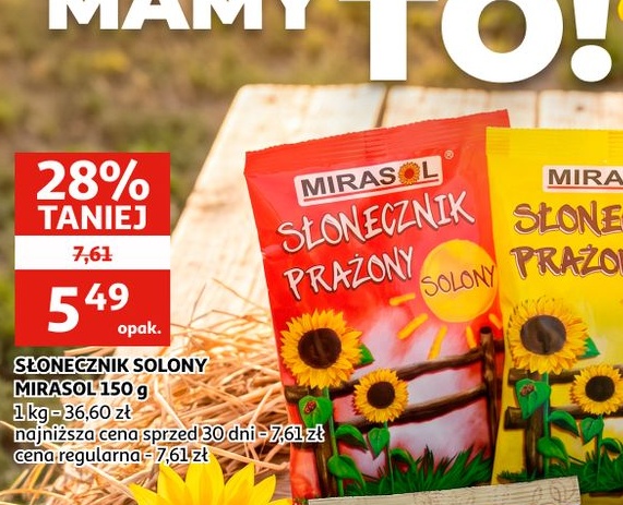 Słonecznik solony MIRASOL w ofercie sklepu Auchan