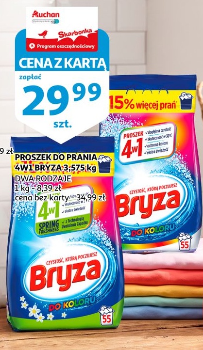 Proszek do prania Bryza 4w1 w ofercie sklepu Auchan