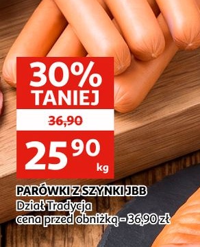 Parówki z szynki JBB w ofercie sklepu Auchan
