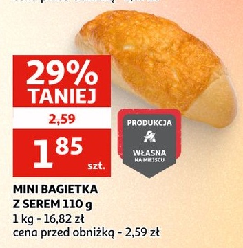 Mini bagietka z serem w ofercie sklepu Auchan