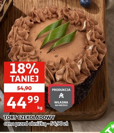 Tort czekoladowy w ofercie sklepu Auchan