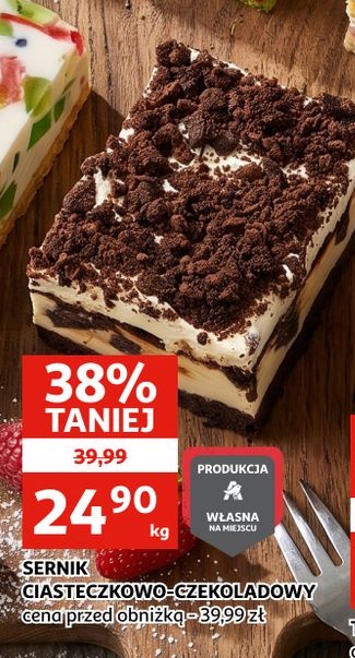 Sernik ciasteczkowo-czekoladowy w ofercie sklepu Auchan