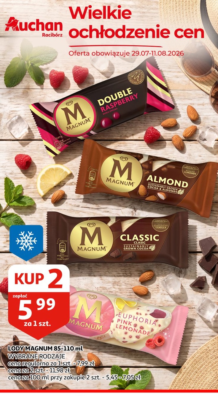 Lody Magnum w ofercie sklepu Auchan