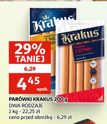 Parówki Krakus w ofercie sklepu Auchan