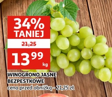 Winogrono jasne bezpestkowe w ofercie sklepu Auchan