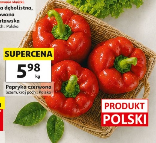 Papryka czerwona w ofercie sklepu Auchan Supermarket