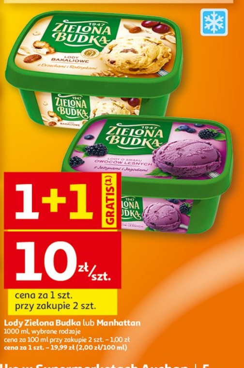 Lody Zielona Budka w ofercie sklepu Auchan Supermarket