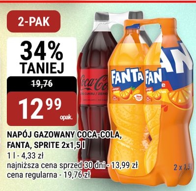 Napój gazowany Coca-Cola, Fanta, Sprite w ofercie sklepu bi1