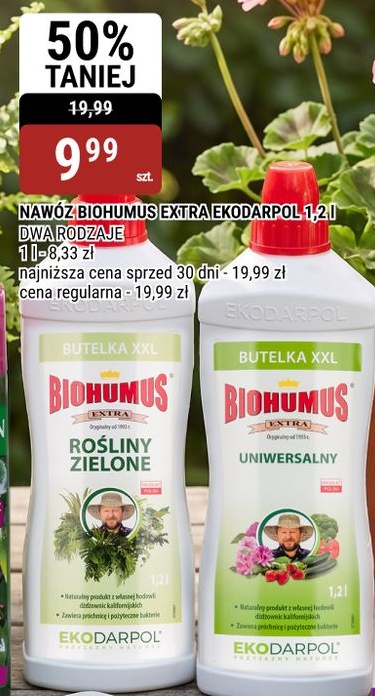 Nawóz Biohumus Extra Ekodarpol w ofercie sklepu bi1