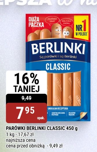 Parówki Berlinki Classic w ofercie sklepu bi1