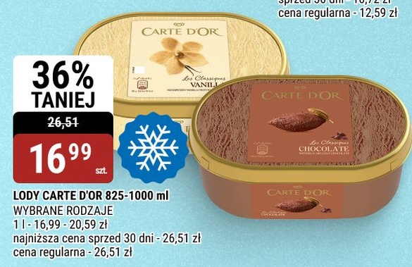 Lody Carte d'or w ofercie sklepu bi1