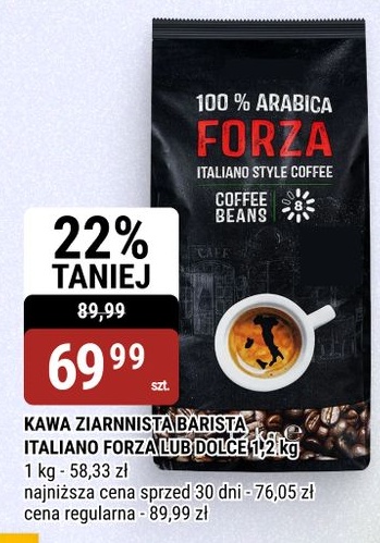 Kawa ziarnista Barista Italiano Forza lub Dolce w ofercie sklepu bi1