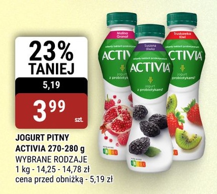 Jogurt pitny Activia w ofercie sklepu bi1