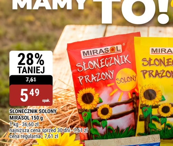 Słonecznik solony MIRASOL w ofercie sklepu bi1