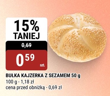 Bułka kajzerka z sezamem w ofercie sklepu bi1