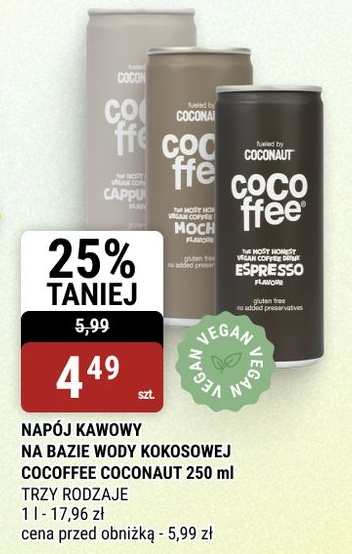 Napój kawowy na bazie wody kokosowej Cocoffee CocoNaut w ofercie sklepu bi1