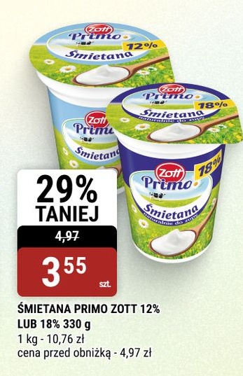 Śmietana Primo 12% w ofercie sklepu bi1
