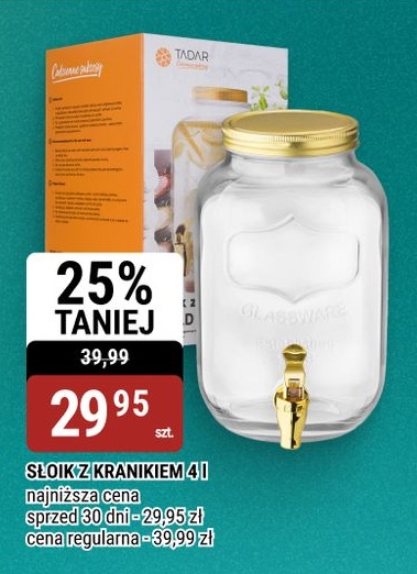 Słoik z kranikiem w ofercie sklepu bi1