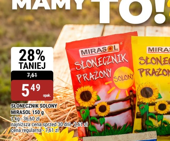 Słonecznik solony MIRASOL w ofercie sklepu bi1
