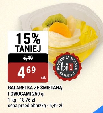 Galaretka ze śmietaną i owocami w ofercie sklepu bi1